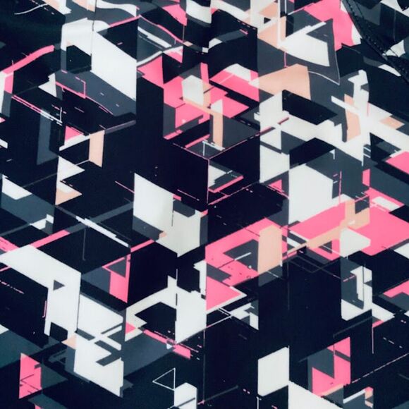 Zella Girl Sand & Sea Long Sleeve Two-piece Rashguard Swimsuit Black/Multi S14 - Picture 3 of 7